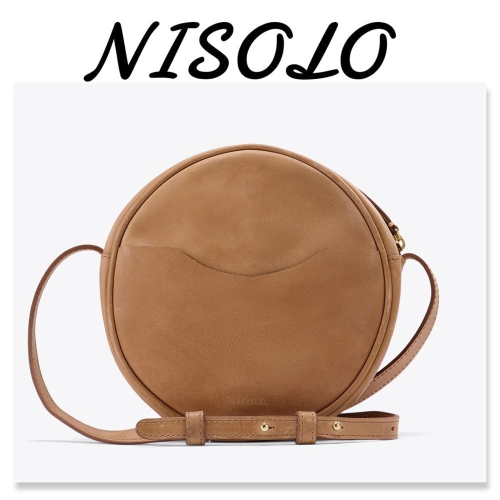 Nisolo Carry-All Circle Crossbody Almond